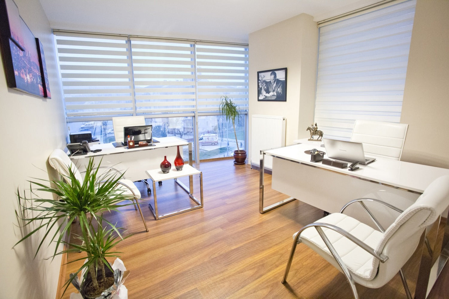 White Office Furniture Sets Ulaş Bey Istanbul