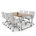 İstanbul Ofis Mobilya marka 190x90 cm ahşap tablalı ve metal ayaklı modern ofis toplantı masası