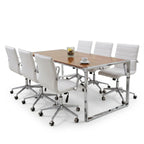 İstanbul Ofis Mobilya marka 190x90 cm ahşap tablalı ve metal ayaklı modern ofis toplantı masası