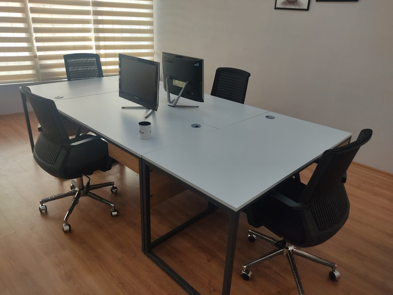Zelinda 4-Person Desk