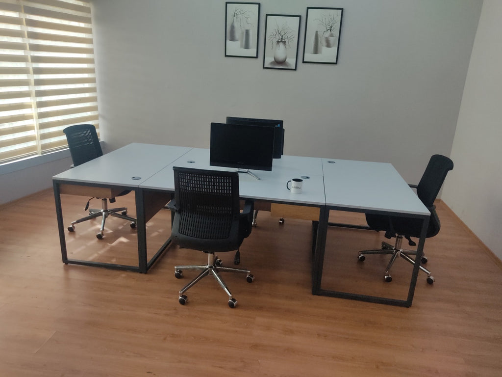 Zelinda 4-Person Desk