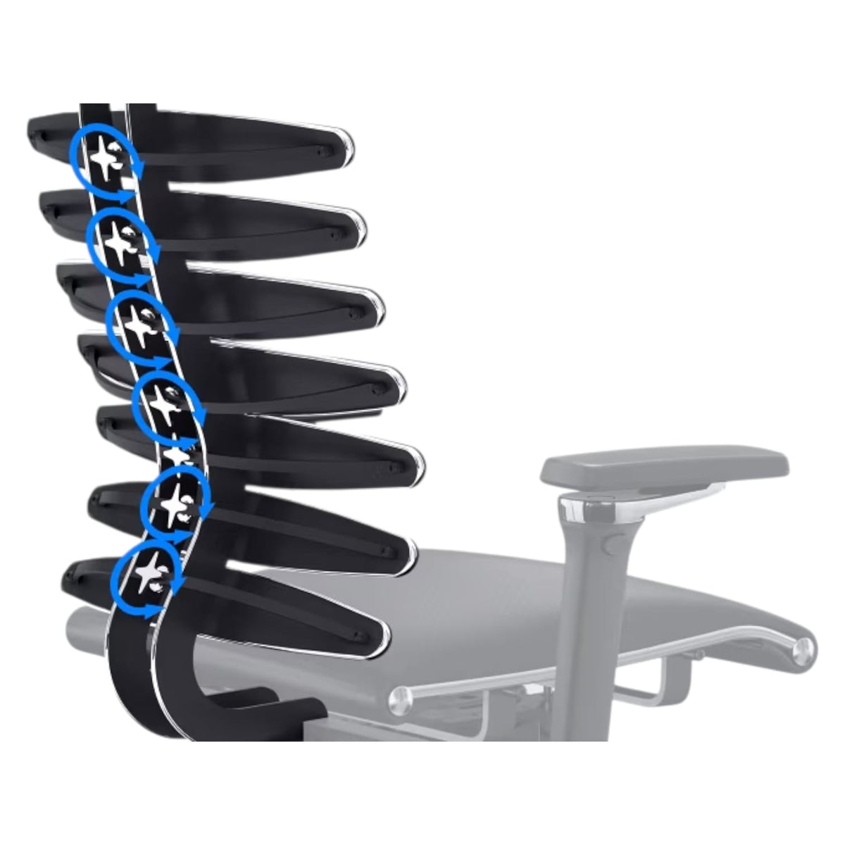 Scaun executiv anatomic cu egalizator și cadru metalic