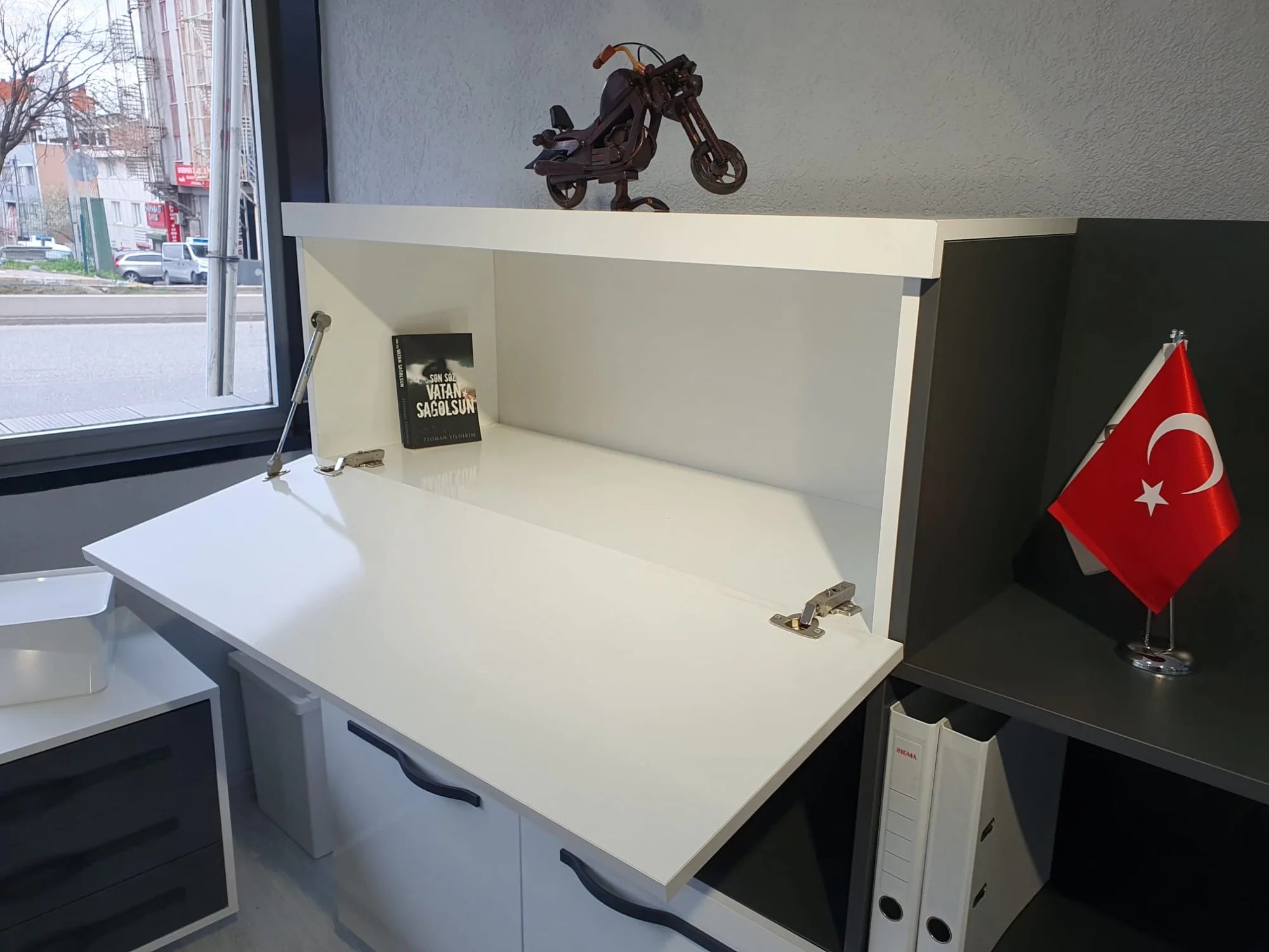 İstanbul Ofis Çamlıca W Makam Takımı Beyaz Antrasit ISTANBUL