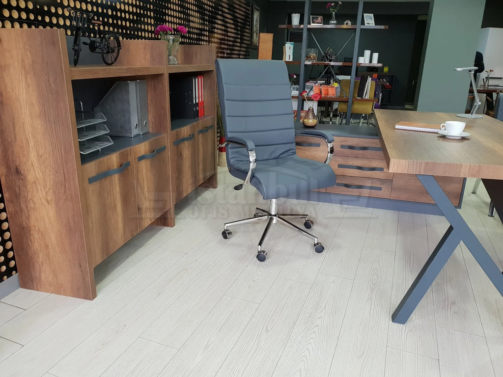 İstanbul Ofis Yönetici Masa Takımı Elegant - Barok Antrasit ISTANBUL