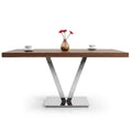 İstanbul Ofis Mobilya Viyana 70x140cm ahşap tablalı ve metal V ayaklı modern toplantı masası