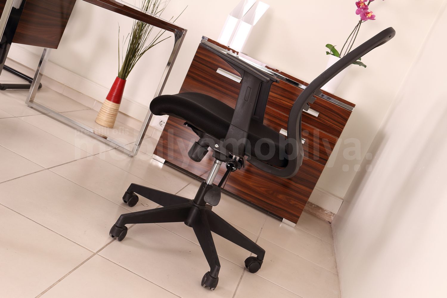 Valante Personnel Office Furniture Set, High Gloss White MDF
