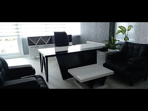 White Executive Office Furniture Set