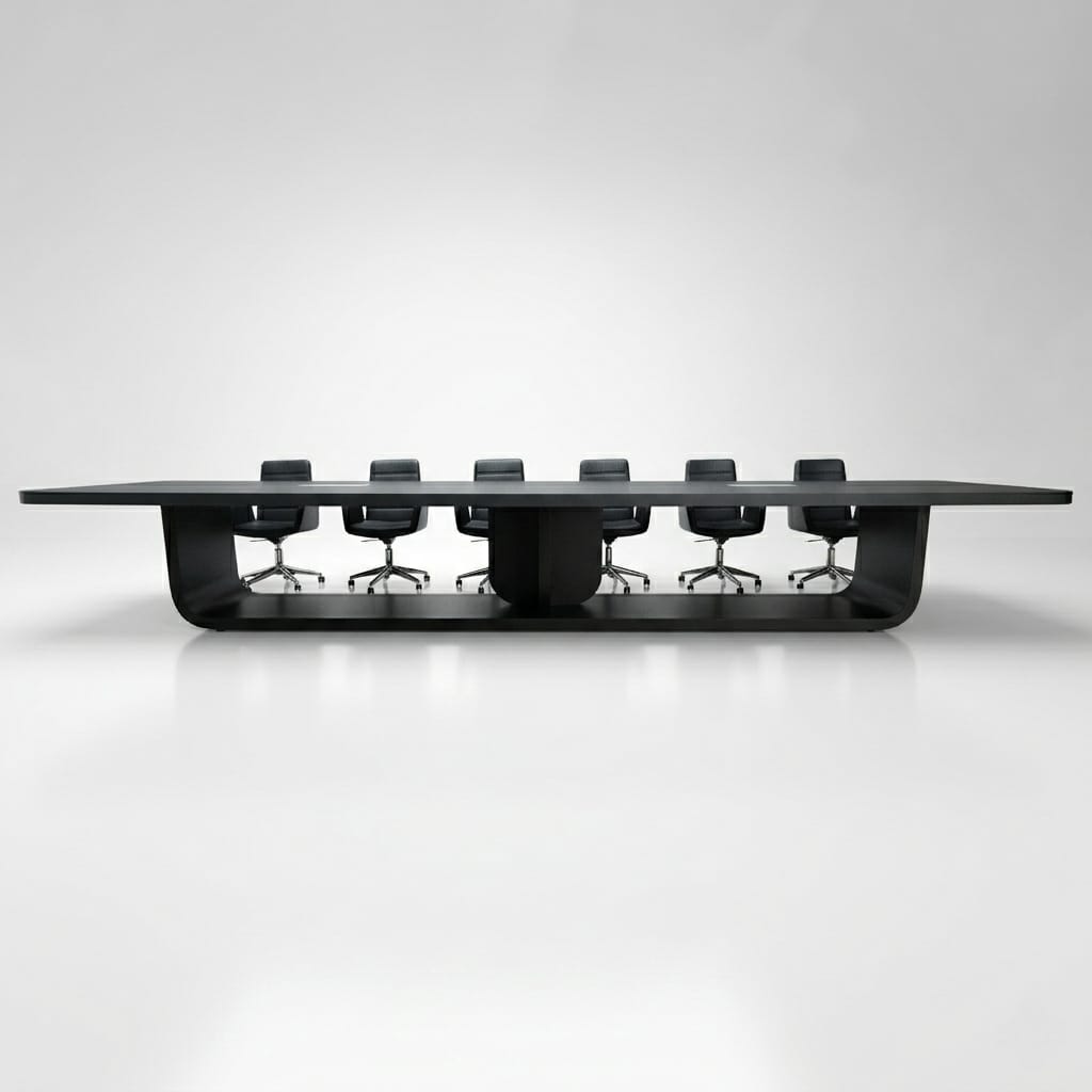 Large Black Lake Meeting Table for 20 People