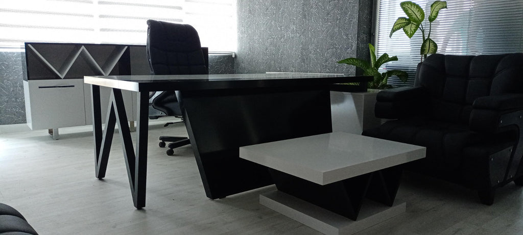 White Executive Office Furniture Set