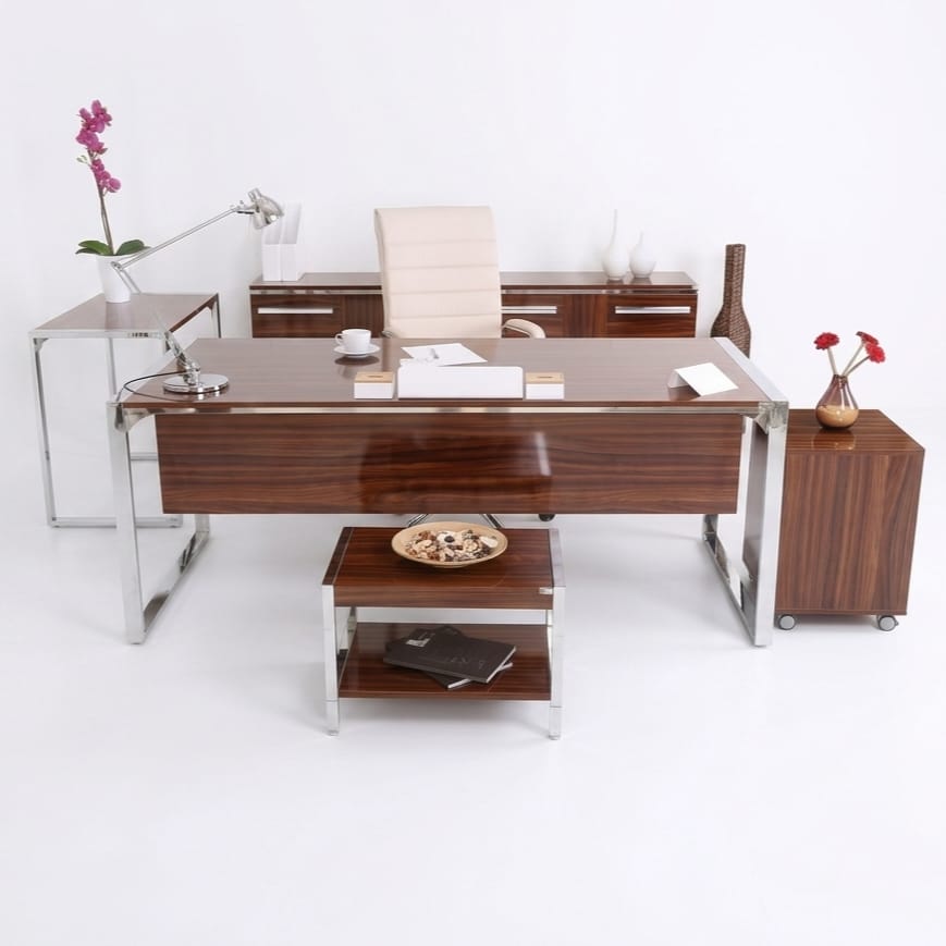 Istanbul Office Desk Apple Executive Set Walnut
